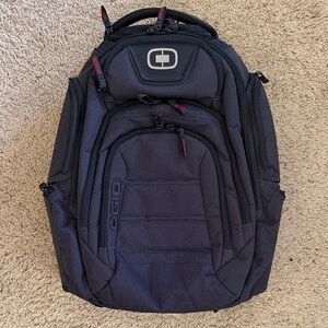 OGIO Black Backpack with Red Accent Zips